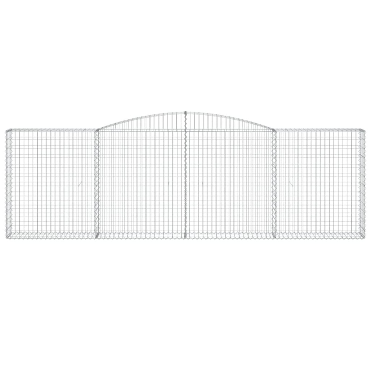 vidaXL Συρματοκιβώτια Τοξωτά 10 τεμ. 400x30x120/140 εκ. Γαλβαν. Ατσάλι