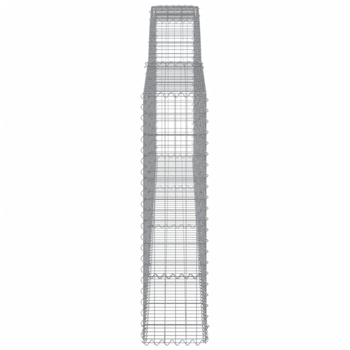 vidaXL Συρματοκιβώτια Τοξωτά 10 τεμ. 400x30x120/140 εκ. Γαλβαν. Ατσάλι