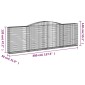 vidaXL Συρματοκιβώτια Τοξωτά 10 τεμ. 400x30x120/140 εκ. Γαλβαν. Ατσάλι