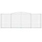 vidaXL Συρματοκιβώτια Τοξωτά 2 τεμ. 400x30x140/160 εκ. Γαλβαν. Ατσάλι