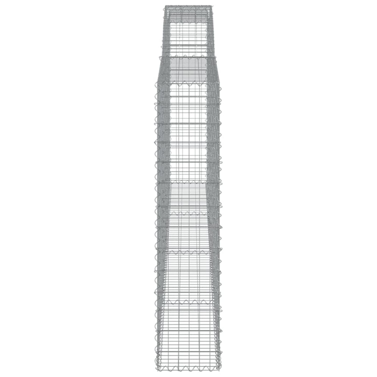vidaXL Συρματοκιβώτια Τοξωτά 2 τεμ. 400x30x140/160 εκ. Γαλβαν. Ατσάλι