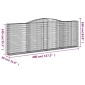 vidaXL Συρματοκιβώτια Τοξωτά 2 τεμ. 400x30x140/160 εκ. Γαλβαν. Ατσάλι