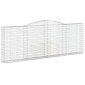 vidaXL Συρματοκιβώτια Τοξωτά 3 τεμ. 400x30x140/160 εκ. Γαλβαν. Ατσάλι