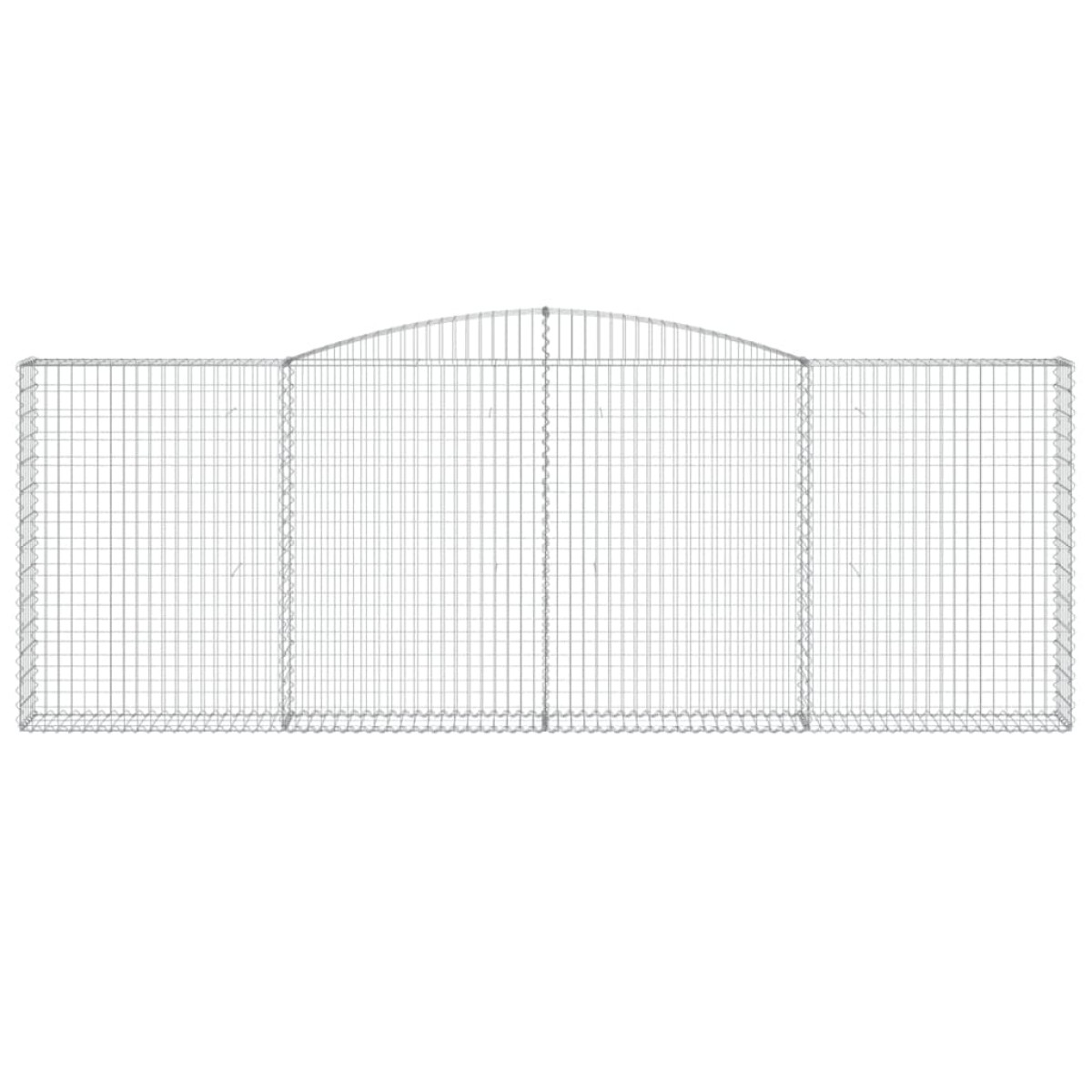 vidaXL Συρματοκιβώτια Τοξωτά 3 τεμ. 400x30x140/160 εκ. Γαλβαν. Ατσάλι