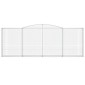 vidaXL Συρματοκιβώτια Τοξωτά 3 τεμ. 400x30x140/160 εκ. Γαλβαν. Ατσάλι