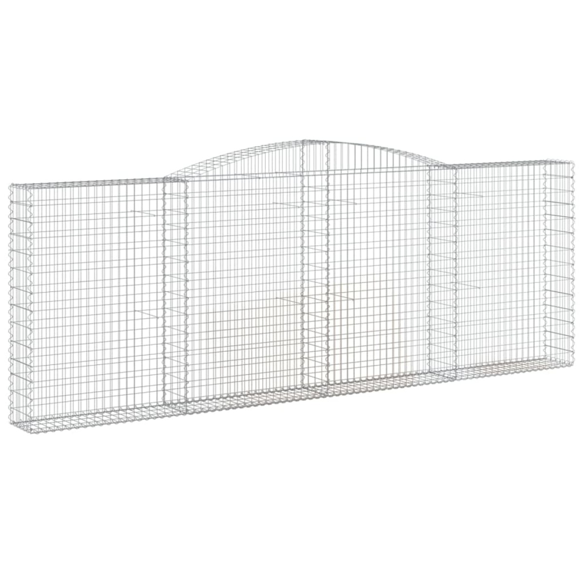 vidaXL Συρματοκιβώτια Τοξωτά 4 τεμ. 400x30x140/160 εκ. Γαλβαν. Ατσάλι