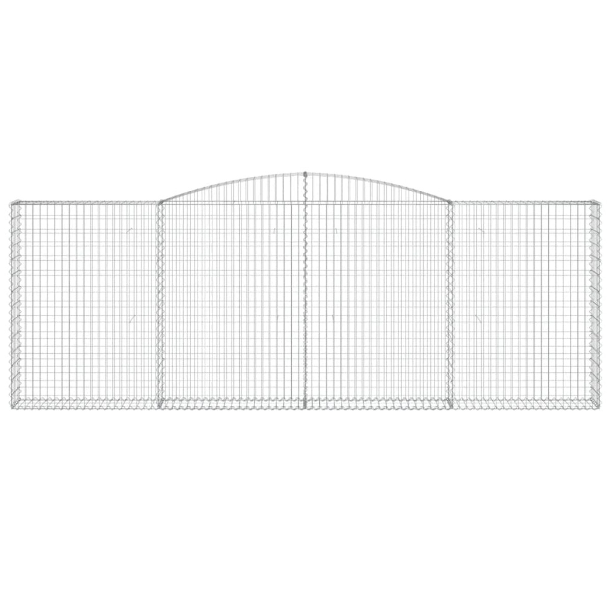 vidaXL Συρματοκιβώτια Τοξωτά 4 τεμ. 400x30x140/160 εκ. Γαλβαν. Ατσάλι