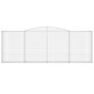 vidaXL Συρματοκιβώτια Τοξωτά 4 τεμ. 400x30x140/160 εκ. Γαλβαν. Ατσάλι