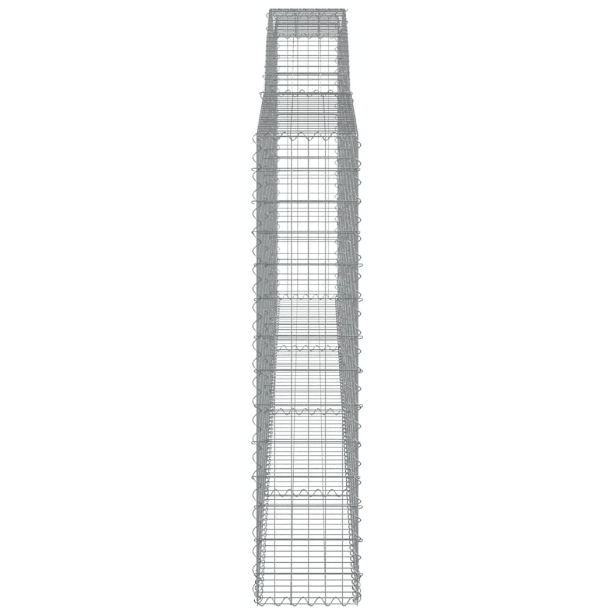vidaXL Συρματοκιβώτια Τοξωτά 4 τεμ. 400x30x140/160 εκ. Γαλβαν. Ατσάλι