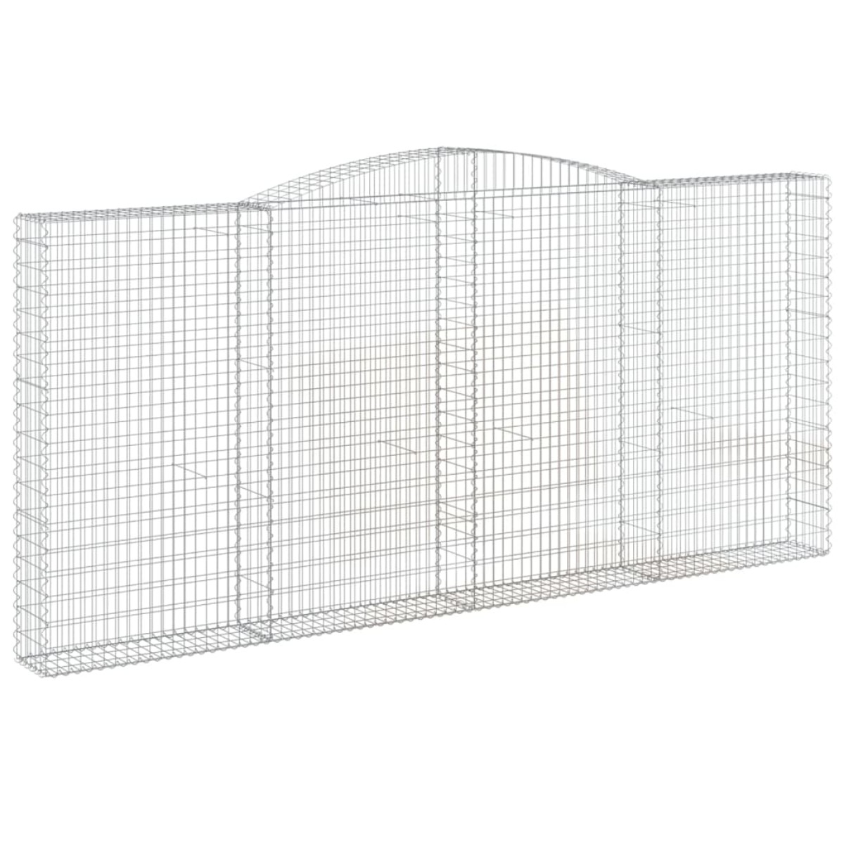 vidaXL Συρματοκιβώτια Τοξωτά 4 τεμ. 400x30x180/200 εκ. Γαλβαν. Ατσάλι