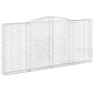 vidaXL Συρματοκιβώτια Τοξωτά 4 τεμ. 400x30x180/200 εκ. Γαλβαν. Ατσάλι