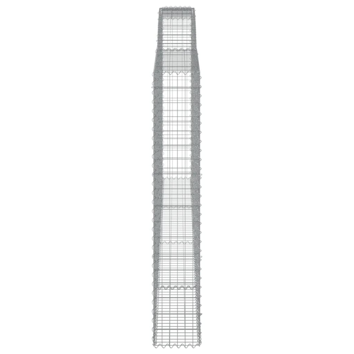 vidaXL Συρματοκιβώτια Τοξωτά 4 τεμ. 400x30x180/200 εκ. Γαλβαν. Ατσάλι