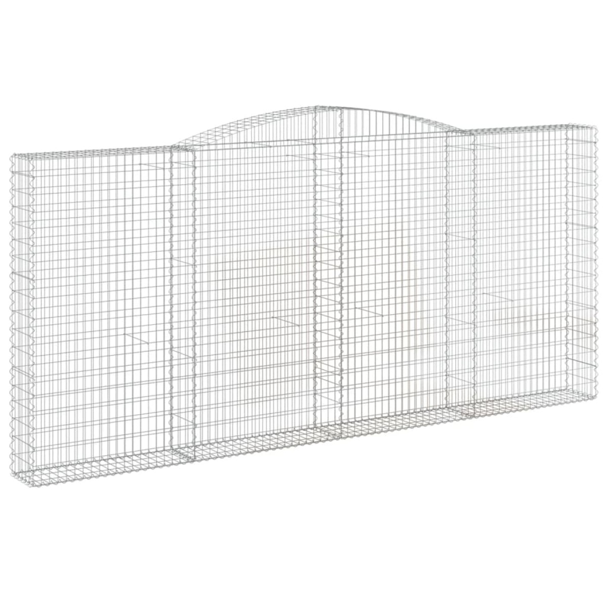 vidaXL Συρματοκιβώτια Τοξωτά 6 τεμ. 400x30x180/200 εκ. Γαλβαν. Ατσάλι