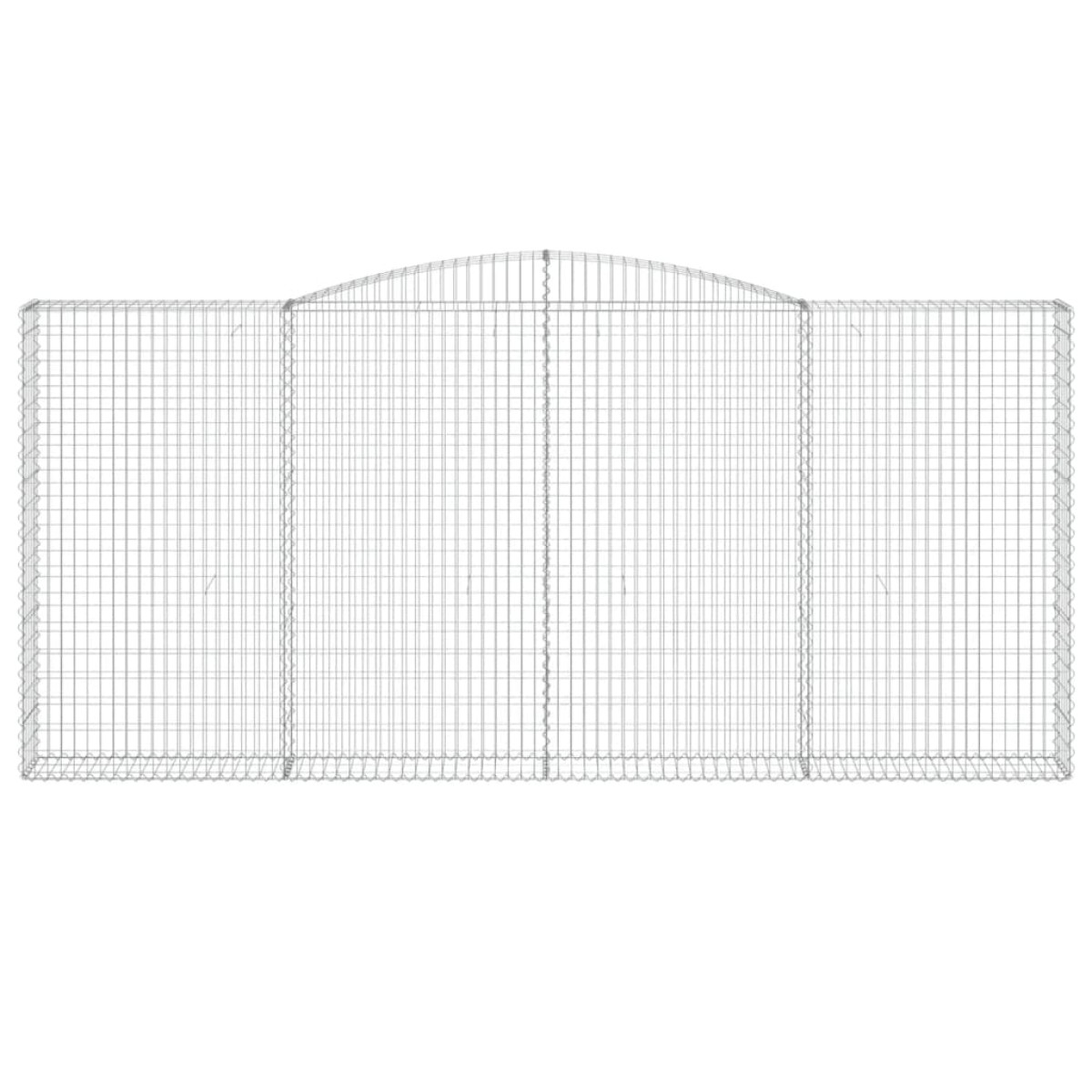 vidaXL Συρματοκιβώτια Τοξωτά 6 τεμ. 400x30x180/200 εκ. Γαλβαν. Ατσάλι