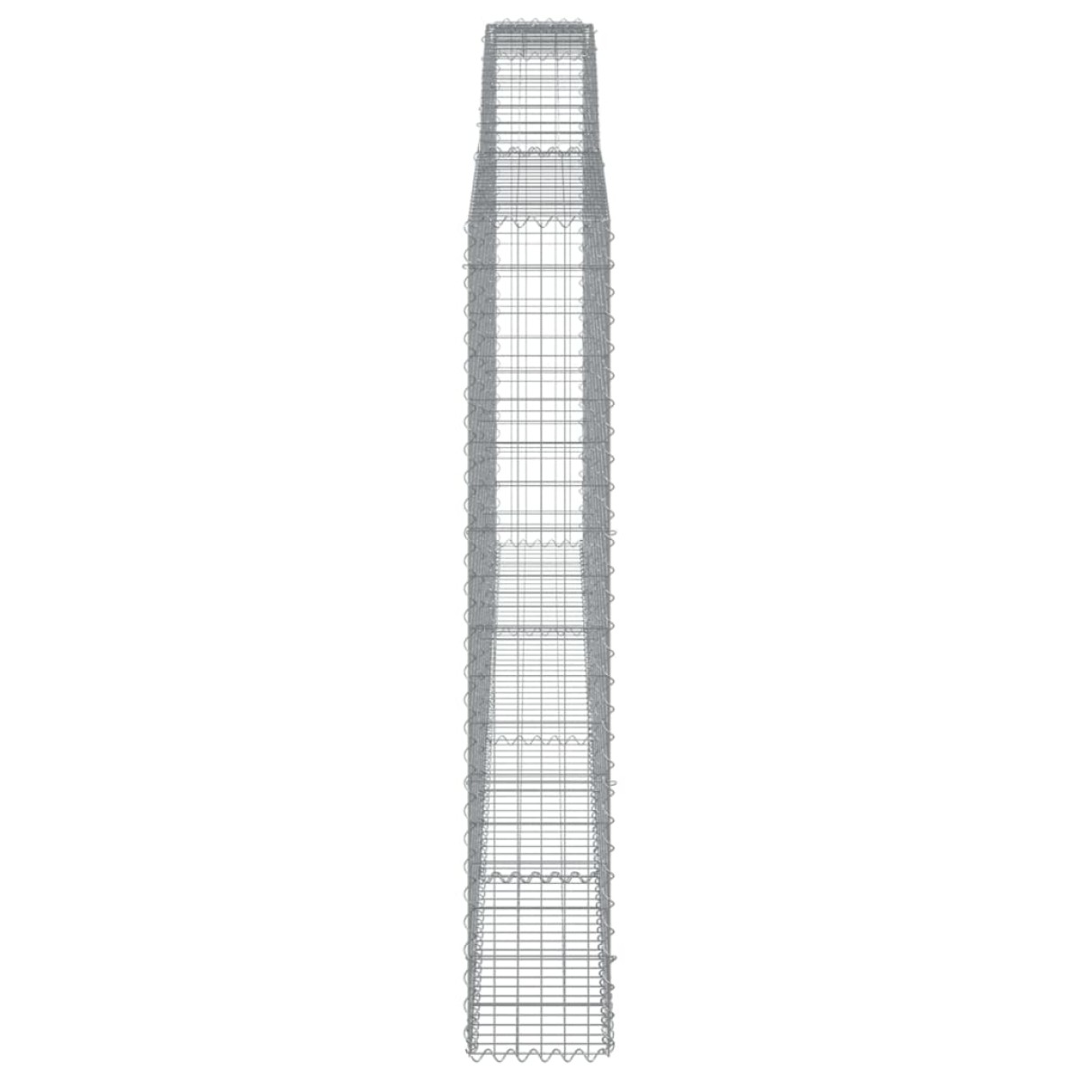 vidaXL Συρματοκιβώτια Τοξωτά 6 τεμ. 400x30x180/200 εκ. Γαλβαν. Ατσάλι