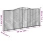 vidaXL Συρματοκιβώτια Τοξωτά 6 τεμ. 400x30x180/200 εκ. Γαλβαν. Ατσάλι