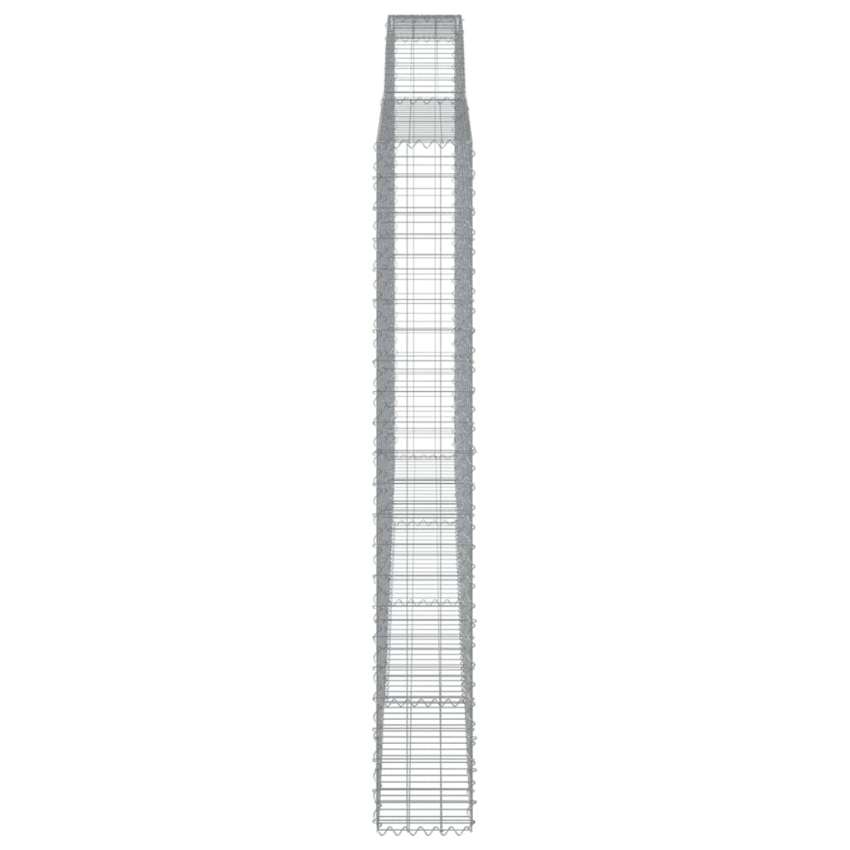 vidaXL Συρματοκιβώτια Τοξωτά 2 τεμ. 400x30x220/240 εκ. Γαλβαν. Ατσάλι