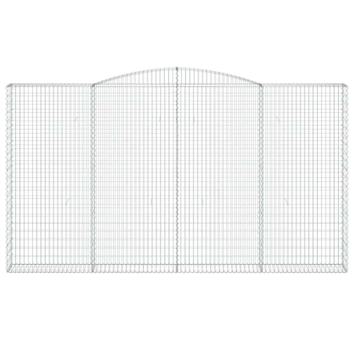vidaXL Συρματοκιβώτια Τοξωτά 4 τεμ. 400x30x220/240 εκ. Γαλβαν. Ατσάλι