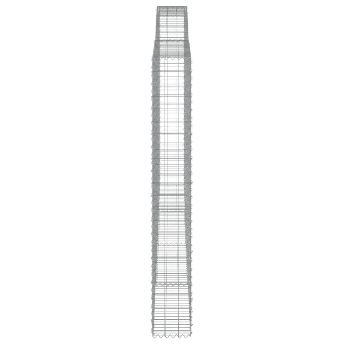 vidaXL Συρματοκιβώτια Τοξωτά 4 τεμ. 400x30x220/240 εκ. Γαλβαν. Ατσάλι