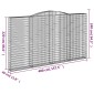 vidaXL Συρματοκιβώτια Τοξωτά 6 τεμ. 400x30x220/240 εκ. Γαλβαν. Ατσάλι