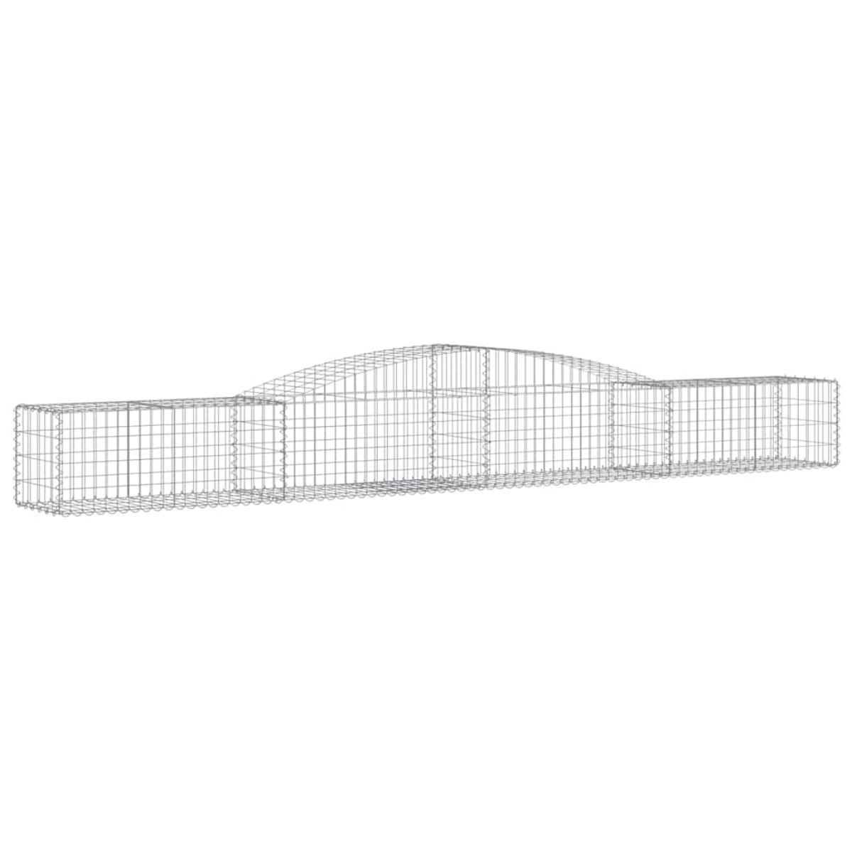 vidaXL Συρματοκιβώτια Τοξωτά 2 τεμ. 400x50x40/60 εκ. Γαλβαν. Ατσάλι