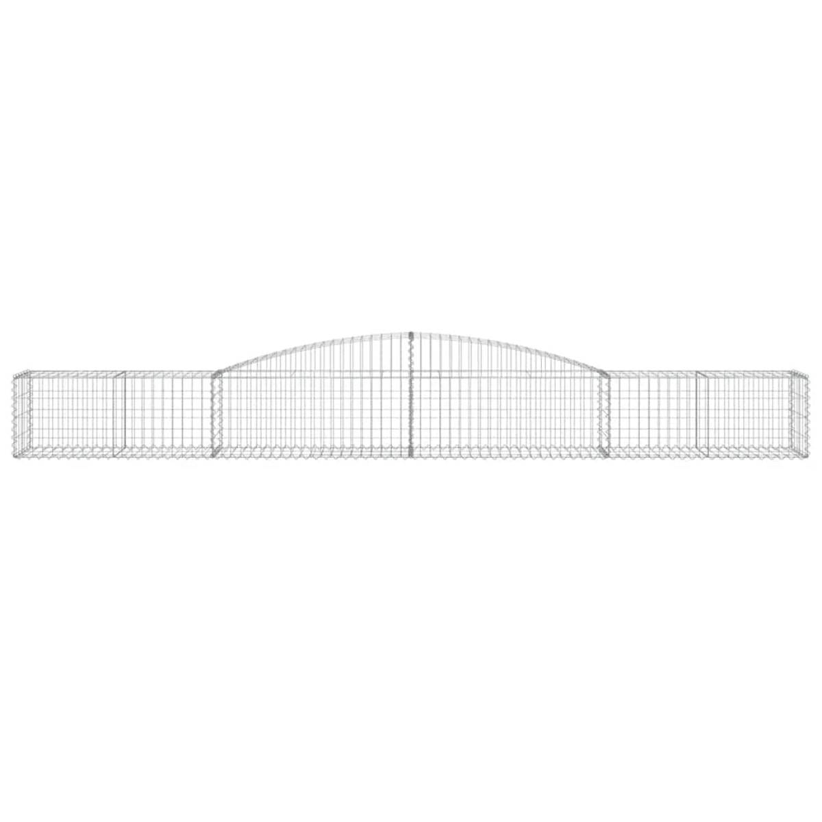 vidaXL Συρματοκιβώτια Τοξωτά 2 τεμ. 400x50x40/60 εκ. Γαλβαν. Ατσάλι