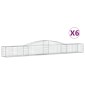 vidaXL Συρματοκιβώτια Τοξωτά 6 τεμ. 400x50x40/60 εκ. Γαλβαν. Ατσάλι