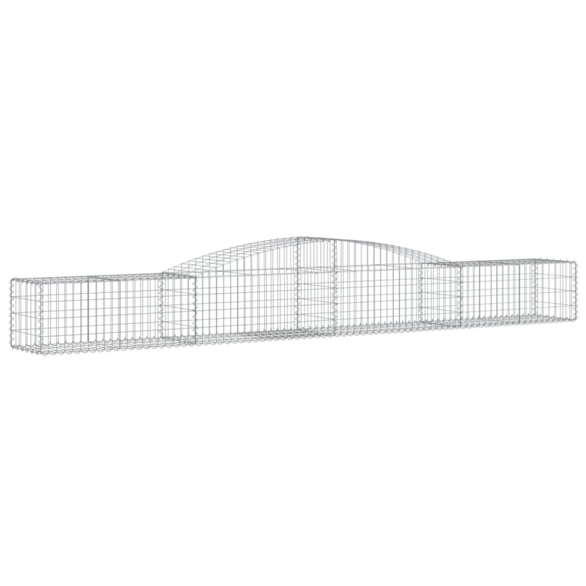 vidaXL Συρματοκιβώτια Τοξωτά 8 τεμ. 400x50x40/60 εκ. Γαλβαν. Ατσάλι