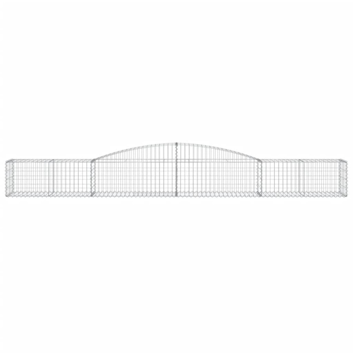 vidaXL Συρματοκιβώτια Τοξωτά 8 τεμ. 400x50x40/60 εκ. Γαλβαν. Ατσάλι