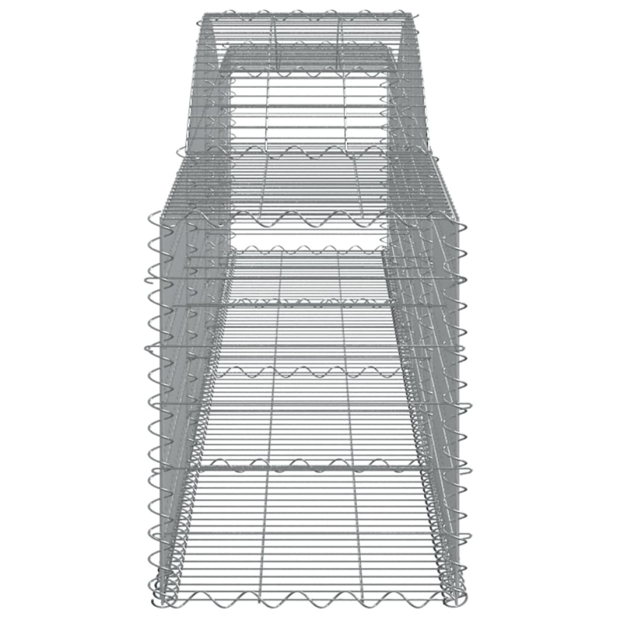 vidaXL Συρματοκιβώτια Τοξωτά 3 τεμ. 400x50x60/80 εκ. Γαλβαν. Ατσάλι