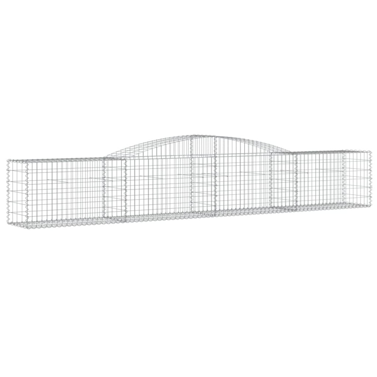 vidaXL Συρματοκιβώτια Τοξωτά 7 τεμ. 400x50x60/80 εκ. Γαλβαν. Ατσάλι