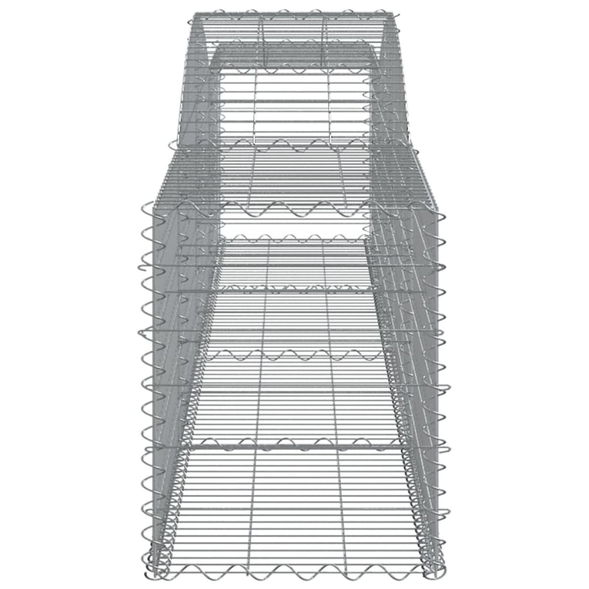 vidaXL Συρματοκιβώτια Τοξωτά 7 τεμ. 400x50x60/80 εκ. Γαλβαν. Ατσάλι