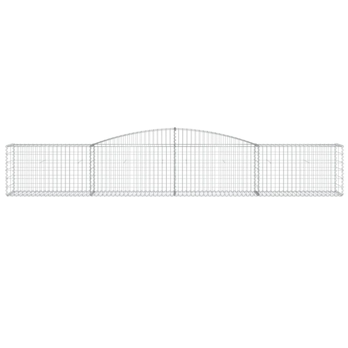 vidaXL Συρματοκιβώτια Τοξωτά 8 τεμ. 400x50x60/80 εκ. Γαλβαν. Ατσάλι