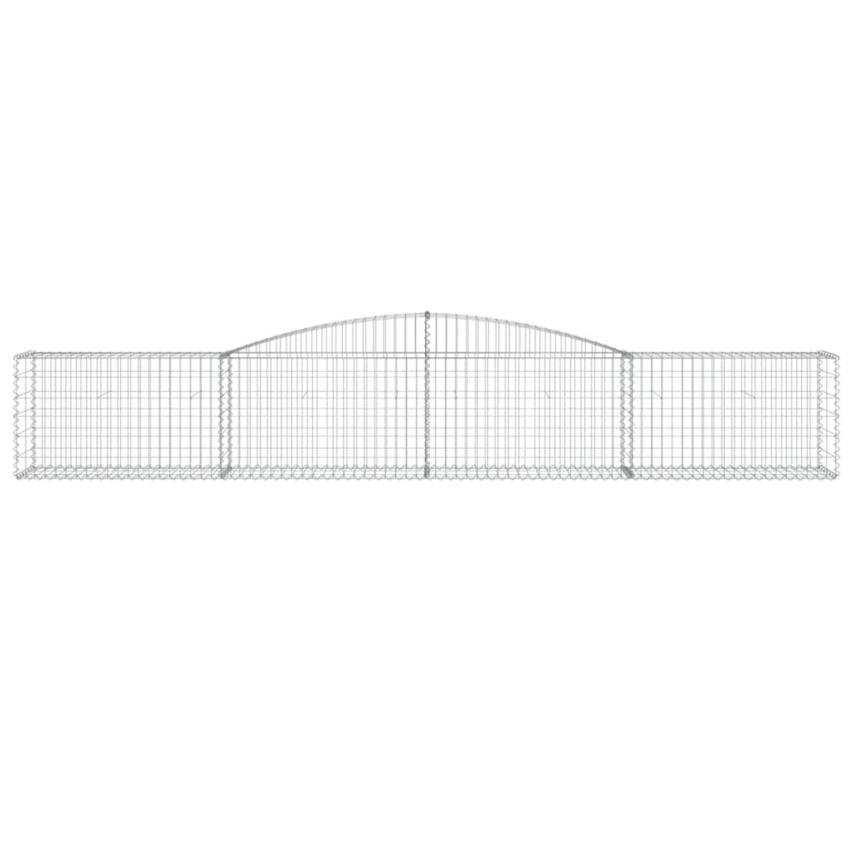 vidaXL Συρματοκιβώτια Τοξωτά 25 τεμ. 400x50x60/80 εκ. Γαλβαν. Ατσάλι