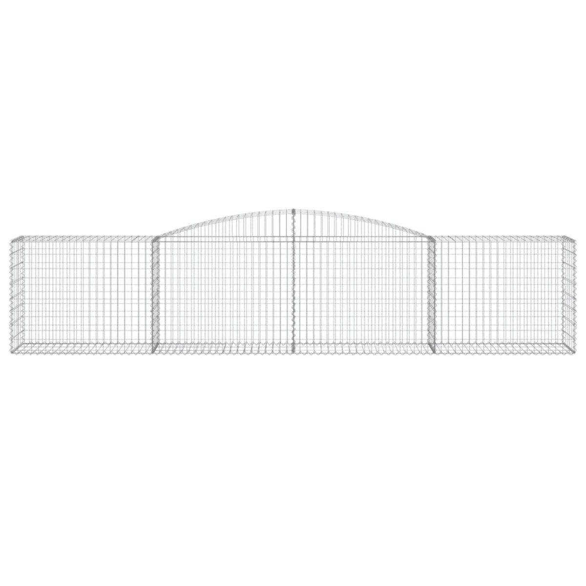 vidaXL Συρματοκιβώτια Τοξωτά 4 τεμ. 400x50x80/100 εκ. Γαλβαν. Ατσάλι
