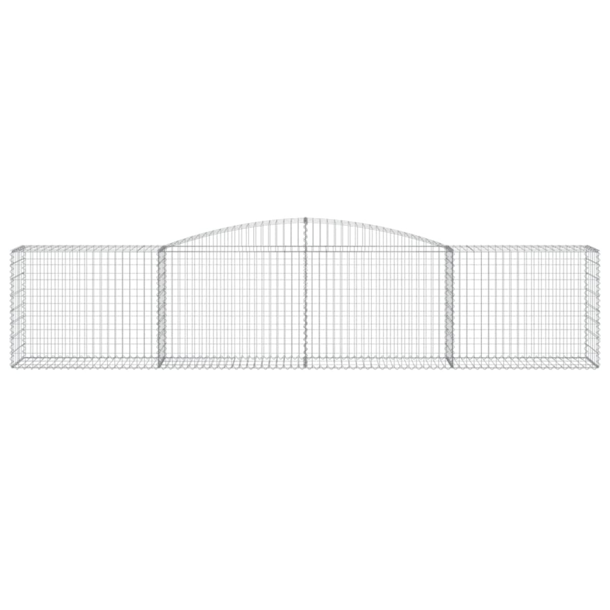 vidaXL Συρματοκιβώτια Τοξωτά 8 τεμ. 400x50x80/100 εκ. Γαλβαν. Ατσάλι