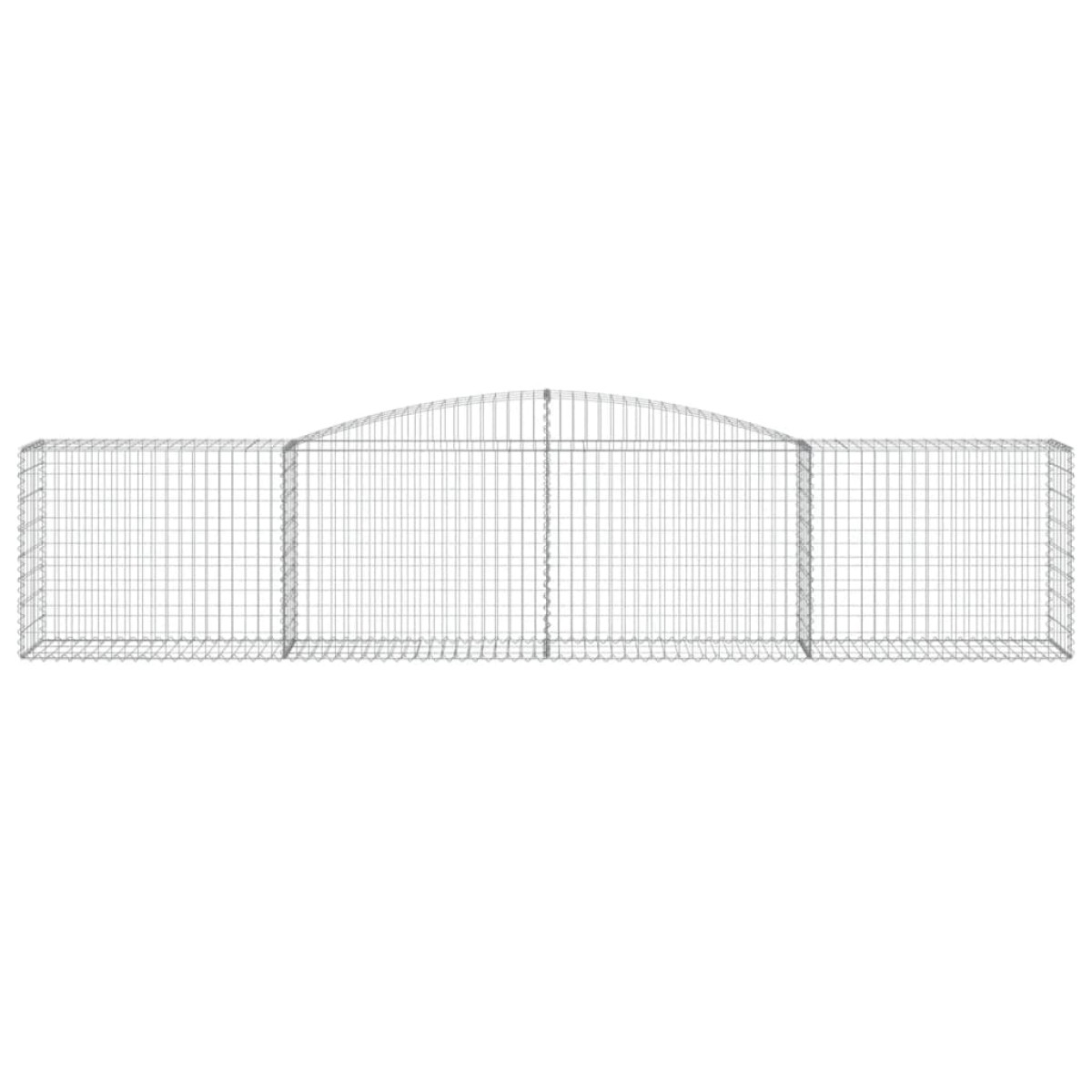 vidaXL Συρματοκιβώτια Τοξωτά 9 τεμ. 400x50x80/100 εκ. Γαλβαν. Ατσάλι