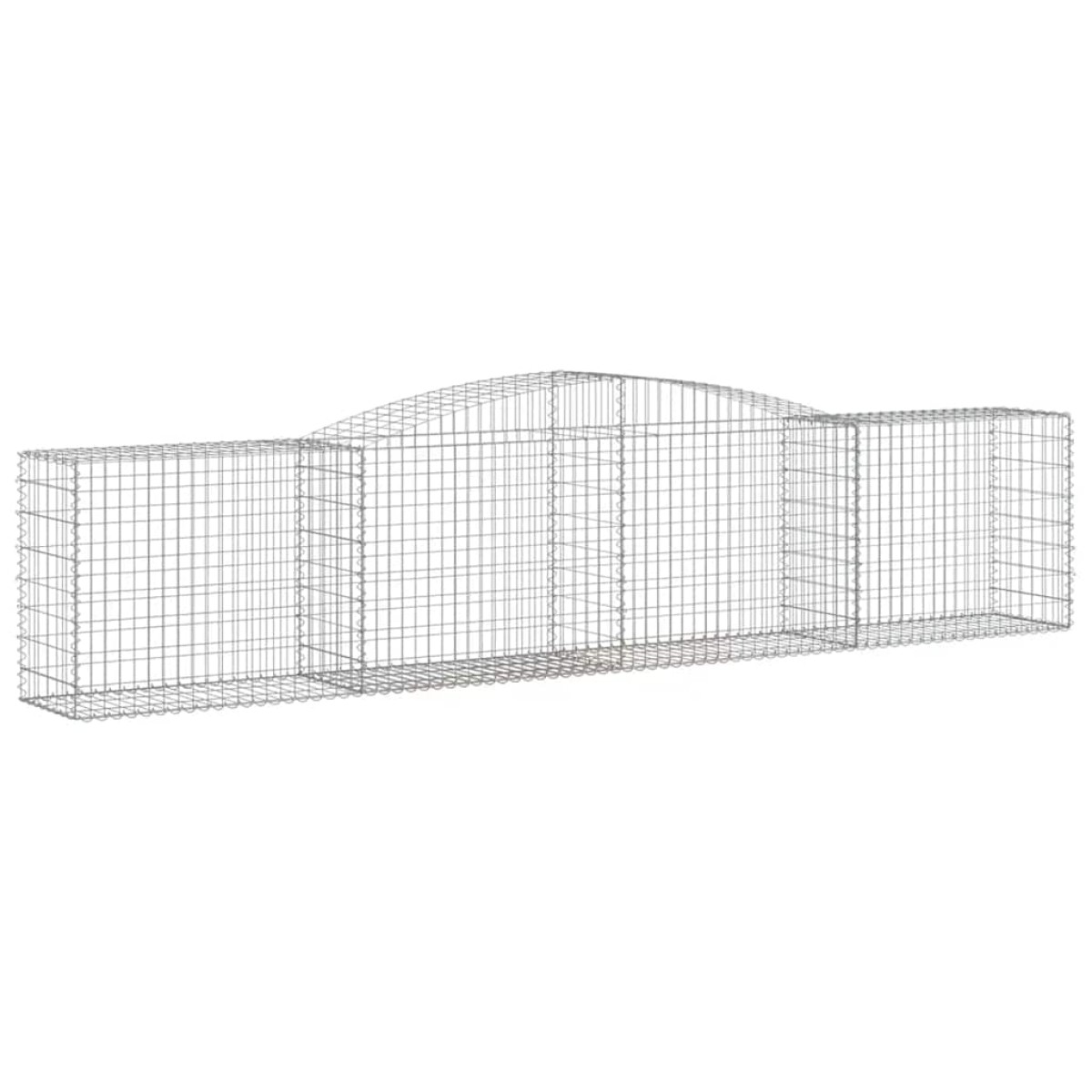 vidaXL Συρματοκιβώτια Τοξωτά 15 τεμ. 400x50x80/100 εκ. Γαλβαν. Ατσάλι