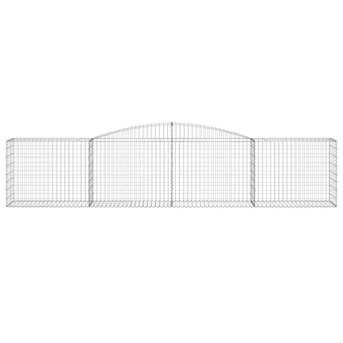 vidaXL Συρματοκιβώτια Τοξωτά 15 τεμ. 400x50x80/100 εκ. Γαλβαν. Ατσάλι