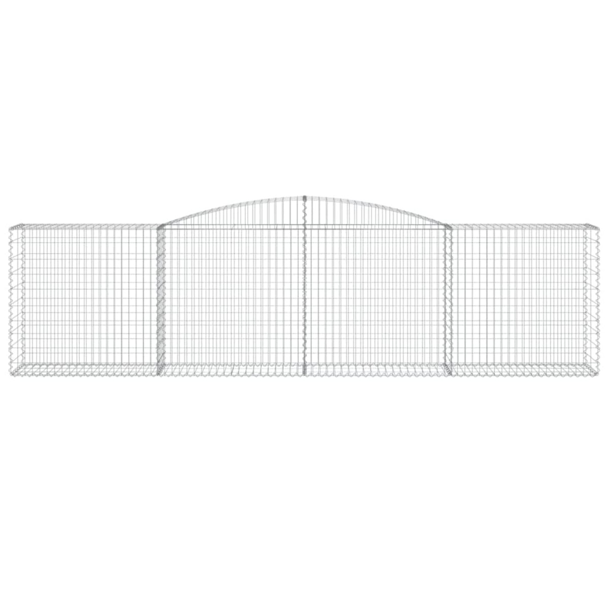 vidaXL Συρματοκιβώτια Τοξωτά 3 τεμ. 400x50x100/120 εκ. Γαλβαν. Ατσάλι