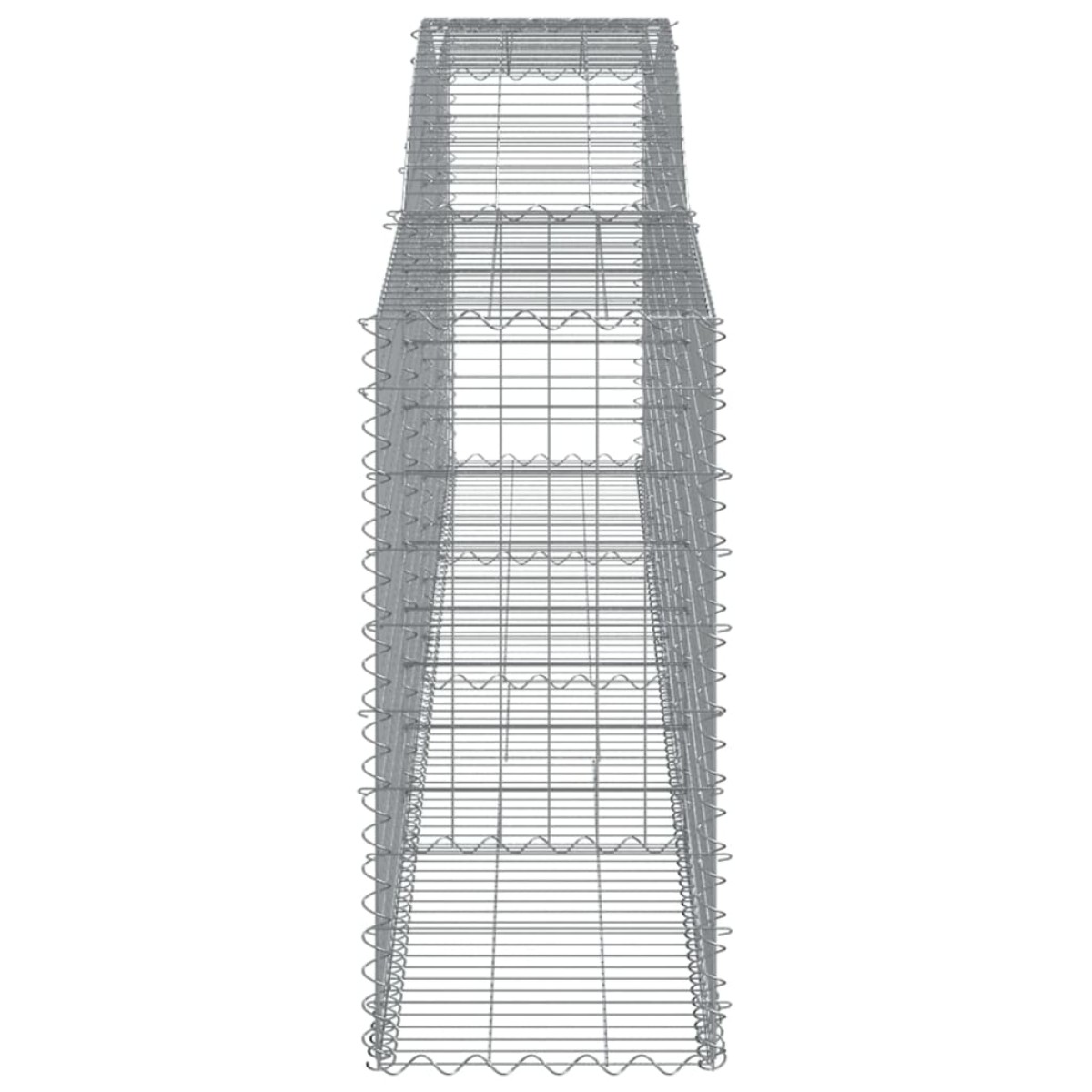 vidaXL Συρματοκιβώτια Τοξωτά 3 τεμ. 400x50x100/120 εκ. Γαλβαν. Ατσάλι