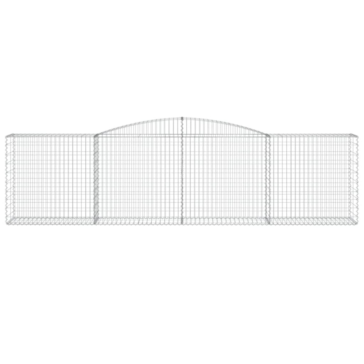 vidaXL Συρματοκιβώτια Τοξωτά 4 τεμ. 400x50x100/120 εκ. Γαλβαν. Ατσάλι