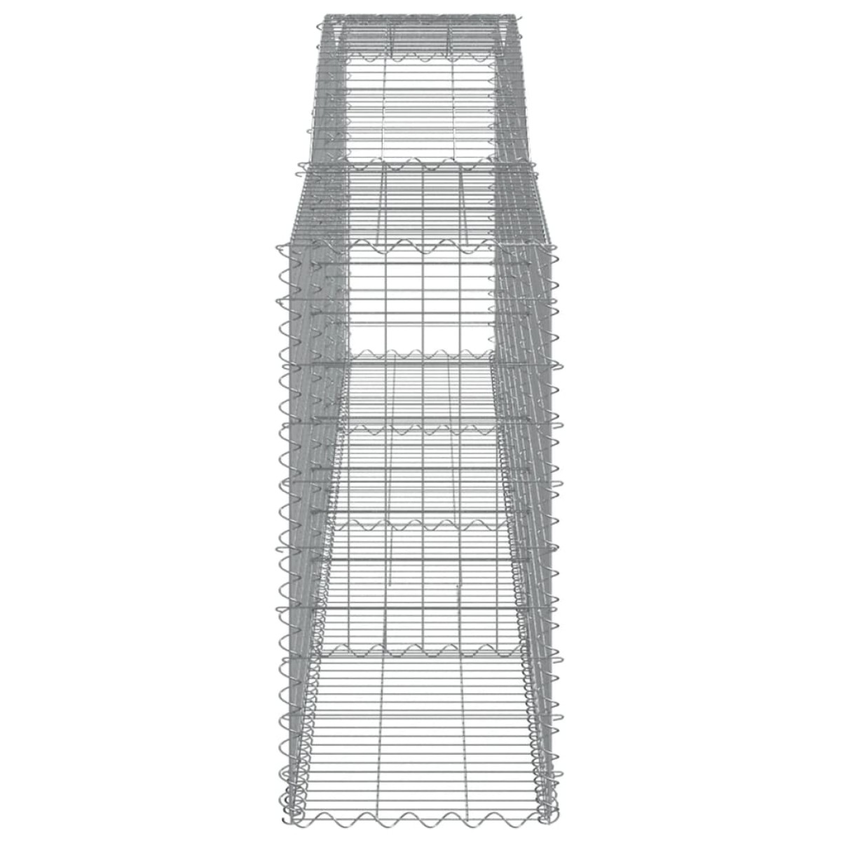 vidaXL Συρματοκιβώτια Τοξωτά 4 τεμ. 400x50x100/120 εκ. Γαλβαν. Ατσάλι
