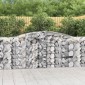 vidaXL Συρματοκιβώτια Τοξωτά 4 τεμ. 400x50x100/120 εκ. Γαλβαν. Ατσάλι