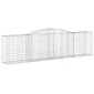 vidaXL Συρματοκιβώτια Τοξωτά 8 τεμ. 400x50x100/120 εκ. Γαλβαν. Ατσάλι