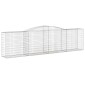 vidaXL Συρματοκιβώτια Τοξωτά 9 τεμ. 400x50x100/120 εκ. Γαλβαν. Ατσάλι