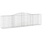 vidaXL Συρματοκιβώτια Τοξωτά 15 τεμ. 400x50x100/120 εκ. Γαλβαν. Ατσάλι