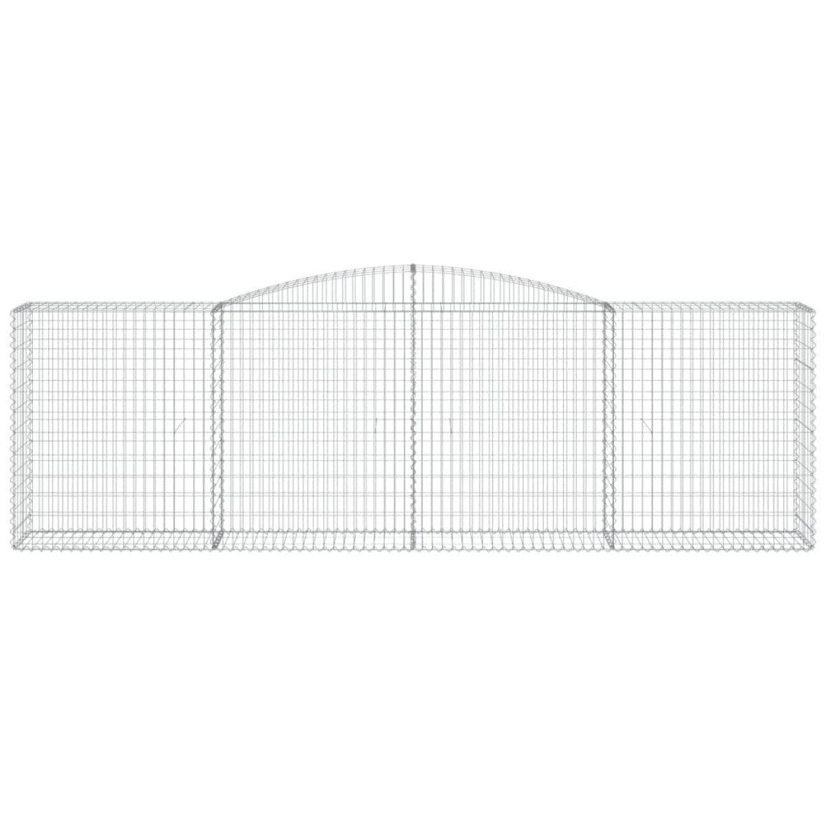 vidaXL Συρματοκιβώτια Τοξωτά 5 τεμ. 400x50x120/140 εκ. Γαλβαν. Ατσάλι