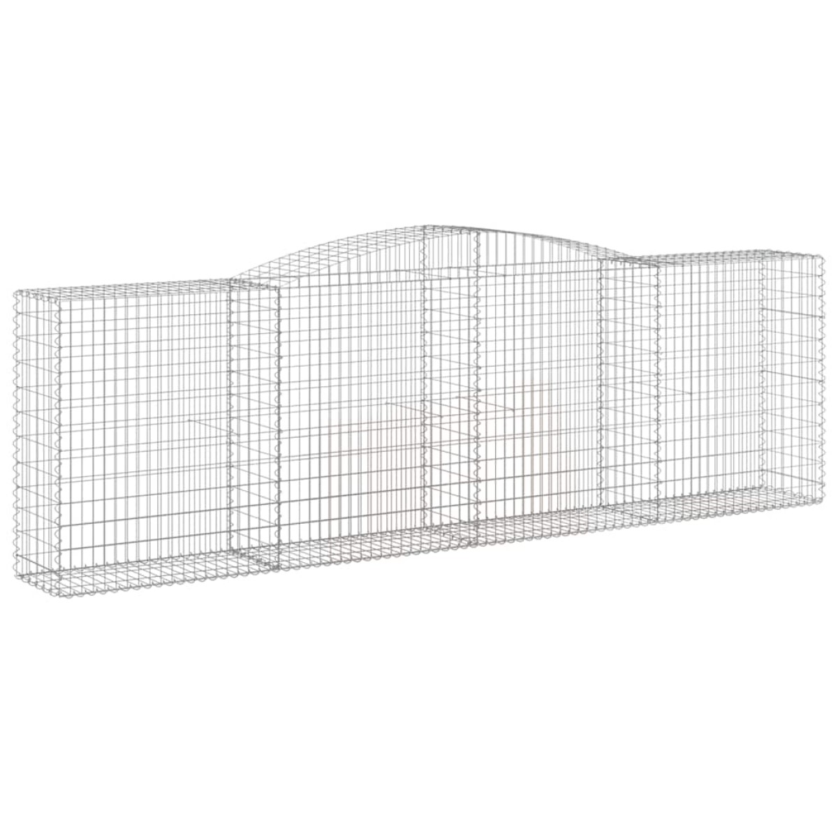 vidaXL Συρματοκιβώτια Τοξωτά 6 τεμ. 400x50x120/140 εκ. Γαλβαν. Ατσάλι