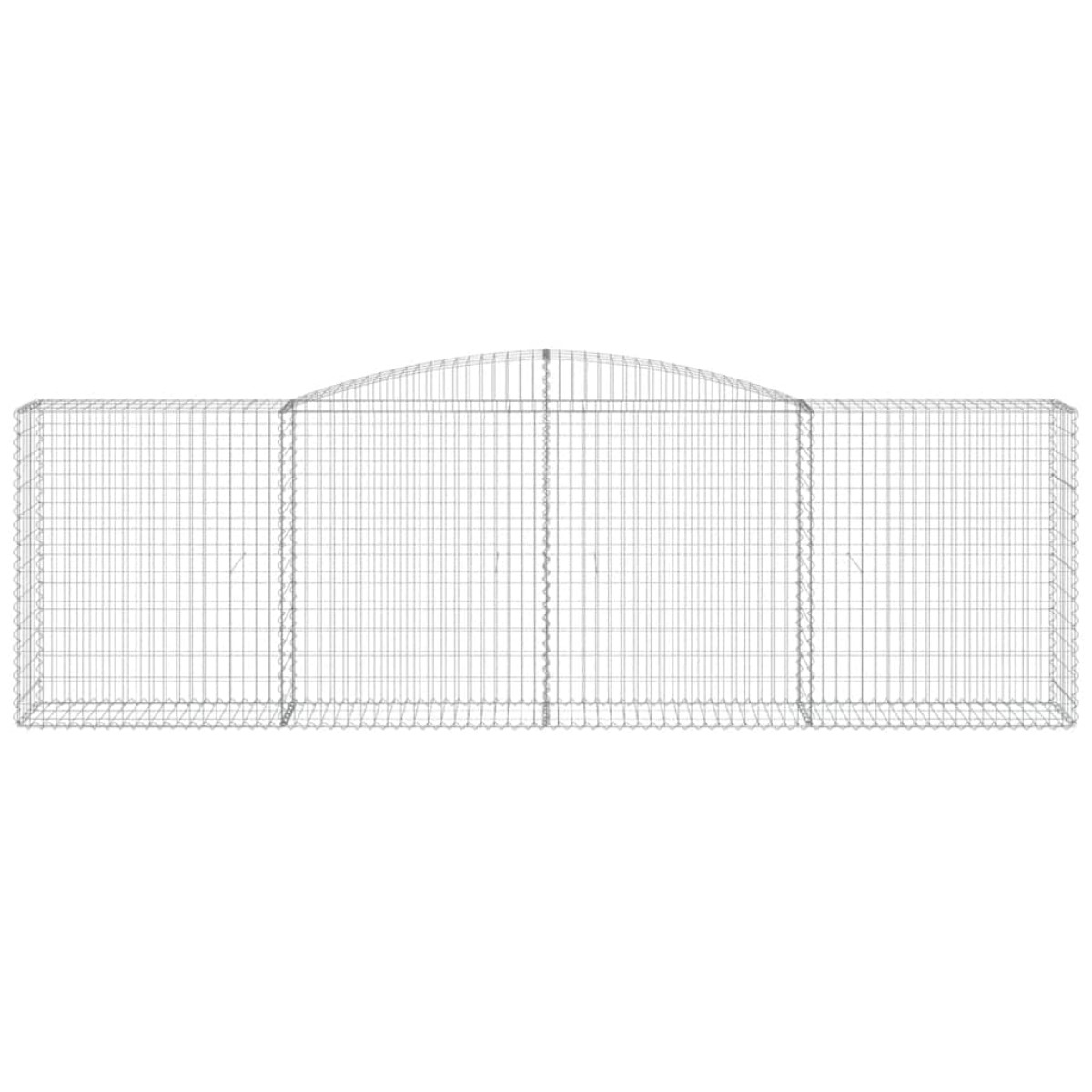 vidaXL Συρματοκιβώτια Τοξωτά 6 τεμ. 400x50x120/140 εκ. Γαλβαν. Ατσάλι